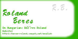 roland beres business card